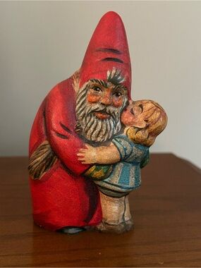 Vaillancourt Starlight Limited Edition Chalkware Santa & Little Girl Rare Find!